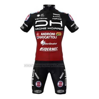 2022 Cycling Jersey Androni Giocattoli Black Red Short Sleeve and Bib Short