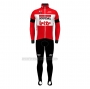 2022 Cycling Jersey Lotto Soudal Red Long Sleeve and Bib Short