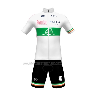 2022 Cycling Jersey Plantur Pura White Short Sleeve and Bib Short