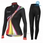 2016 Cycling Jersey Women Castelli Black Long Sleeve and Bib Tight