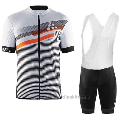 2017 Cycling Jersey Craft Gray Short Sleeve and Bib Short [BQXE-1843]