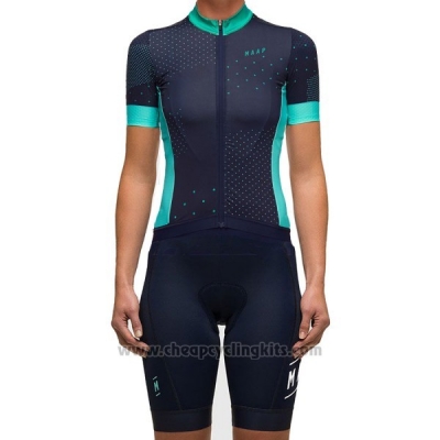 2017 Cycling Jersey Women Maap Black Short Sleeve and Bib Short