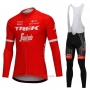 2018 Cycling Jersey Trek Segafredo Red Long Sleeve and Bib Tight