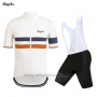 2019 Cycling Jersey Rapha White Orange Short Sleeve and Overalls