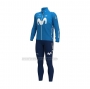 2021 Cycling Jersey Movistar Blue Long Sleeve and Bib Short