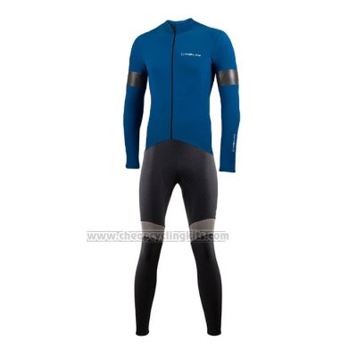 2021 Cycling Jersey Nalini Blue Long Sleeve and Bib Short