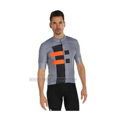 2021 Cycling Jersey Sportful Gray Orange Short Sleeve and Bib Short