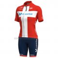 2021 Cycling Jersey Women Movistar Champion Denmark Short Sleeve and Bib Short