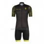 2022 Cycling Jersey Scott White Yellow Short Sleeve and Bib Short