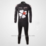 2010 Cycling Jersey FDJ Black Long Sleeve and Bib Tight