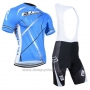 2014 Cycling Jersey Fox Sky Blue Short Sleeve and Bib Short