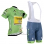 2016 Cycling Jersey Tinkoff Lider Green and Black Short Sleeve and Bib Short