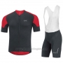 2018 Cycling Jersey Gore C7 CC Black and Red Short Sleeve and Bib Short