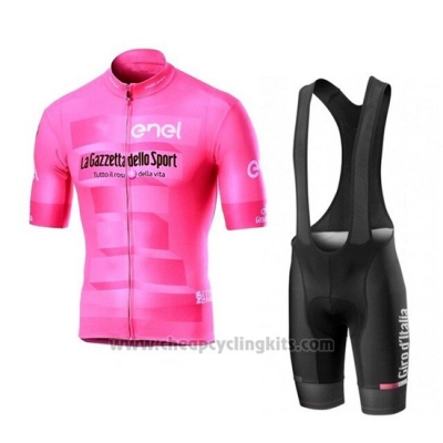 2019 Cycling Jersey Giro D'italy Pink Short Sleeve and Bib Short