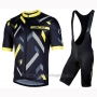 2019 Cycling Jersey Nalini Descesa 2.0 Black Yellow Short Sleeve and Bib Short