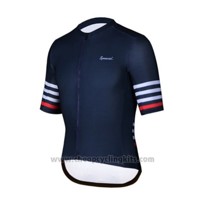 2019 Cycling Jersey Spexcel Dark Blue Short Sleeve and Overalls