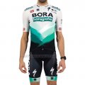 2021 Cycling Jersey Bora-Hansgrone White Green Short Sleeve and Bib Short