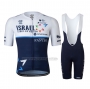 2021 Cycling Jersey Israel Cycling Academy Blue White Short Sleeve and Bib Short