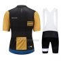 2021 Cycling Jersey Le Col Brown Yellow Short Sleeve and Bib Short