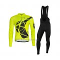 2021 Cycling Jersey Pearl Izumi Yellow Long Sleeve and Bib Short