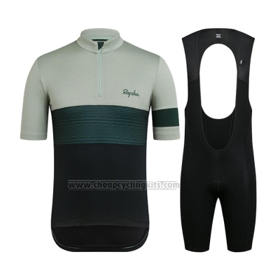 2021 Cycling Jersey Rapha Light Green Short Sleeve and Bib Short