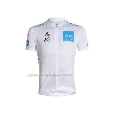 2021 Cycling Jersey Tour de France White Short Sleeve and Bib Short