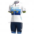 2021 Cycling Jersey Women Movistar Champion Europe Short Sleeve and Bib Short