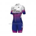 2022 Cycling Jersey Women Bike Exchange Blue Purple Short Sleeve and Bib Short