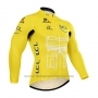 2015 Cycling Jersey Tour de France Yellow Long Sleeve and Bib Tight