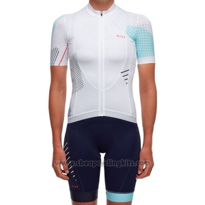 2017 Cycling Jersey Women Maap White Short Sleeve and Bib Short