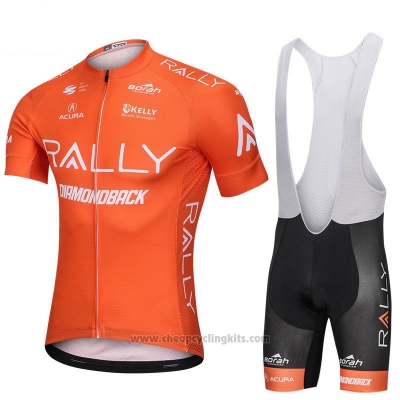 2018 Cycling Jersey Rally Orange Short Sleeve and Bib Short