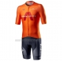 2021 Cycling Jersey Ineos Grenadiers Orange Short Sleeve and Bib Short