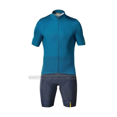 2021 Cycling Jersey Mavic Blue Short Sleeve and Bib Short