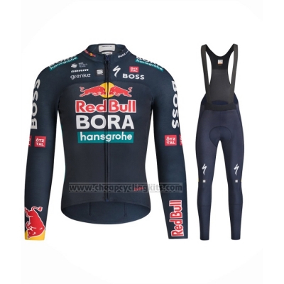 2024 Cycling Jersey Bora-Hansgrone Blue Long Sleeve And Bib Short