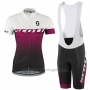 2016 Cycling Jersey Women Scott Red and White Short Sleeve and Bib Short