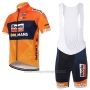 2017 Cycling Jersey Boels Dolmans Orange Short Sleeve and Bib Short