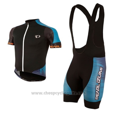 2017 Cycling Jersey Pearl Izumi Black and Blue Short Sleeve and Bib Short