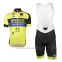 2017 Cycling Jersey Wb Verlanclassics Aquality Project Green and Black Short Sleeve and Bib Short