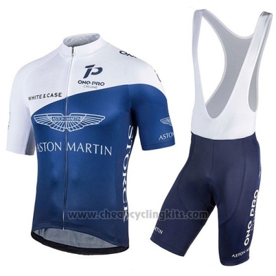 2018 Cycling Jersey One Pro White and Dark Bluee Short Sleeve and Bib Short