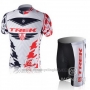 2010 Cycling Jersey Trek Red and White Short Sleeve and Bib Short