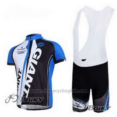 2011 Cycling Jersey Giant Black and Blue Short Sleeve and Bib Short