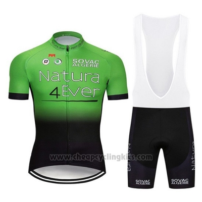 2019 Cycling Jersey Natura 4 Ever Green Black Short Sleeve and Overalls