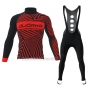 2021 Cycling Jersey Bjorka Red Long Sleeve and Bib Short