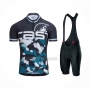 2021 Cycling Jersey Castelli Blue Gray Short Sleeve and Bib Short