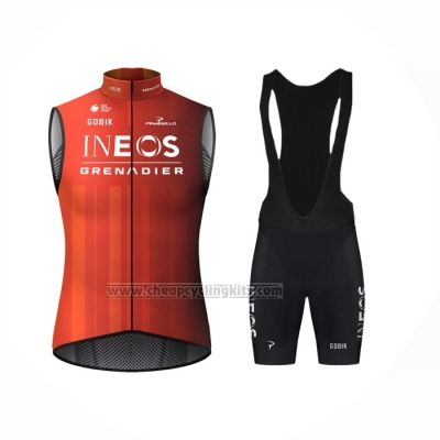 2024 Wind Vest Ineos Grenadiers Red Black And Bib Short