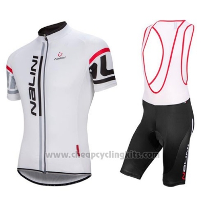 2016 Cycling Jersey Nalini White Short Sleeve and Bib Short