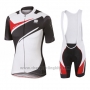 2016 Cycling Jersey Sportful White and Black Short Sleeve and Bib Short