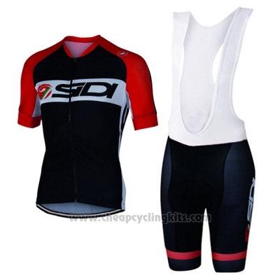 2017 Cycling Jersey Castelli SIDI Black Short Sleeve and Bib Short