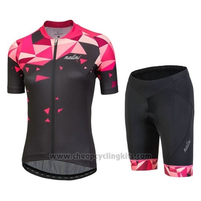 2018 Cycling Jersey Women Nalini Chic Red Short Sleeve and Bib Short