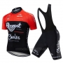 2019 Cycling Jersey Roompot Charles Red Black Short Sleeve and Bib Short